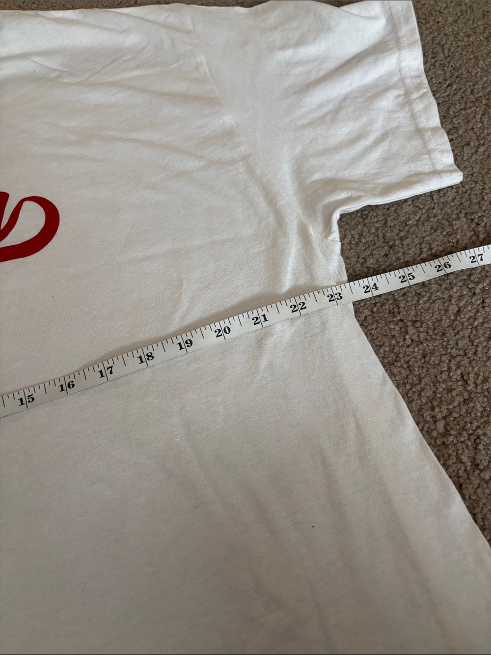 Italia Graphic Tee - White with Red Script size XL - Picture 2 of 4